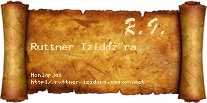 Ruttner Izidóra névjegykártya